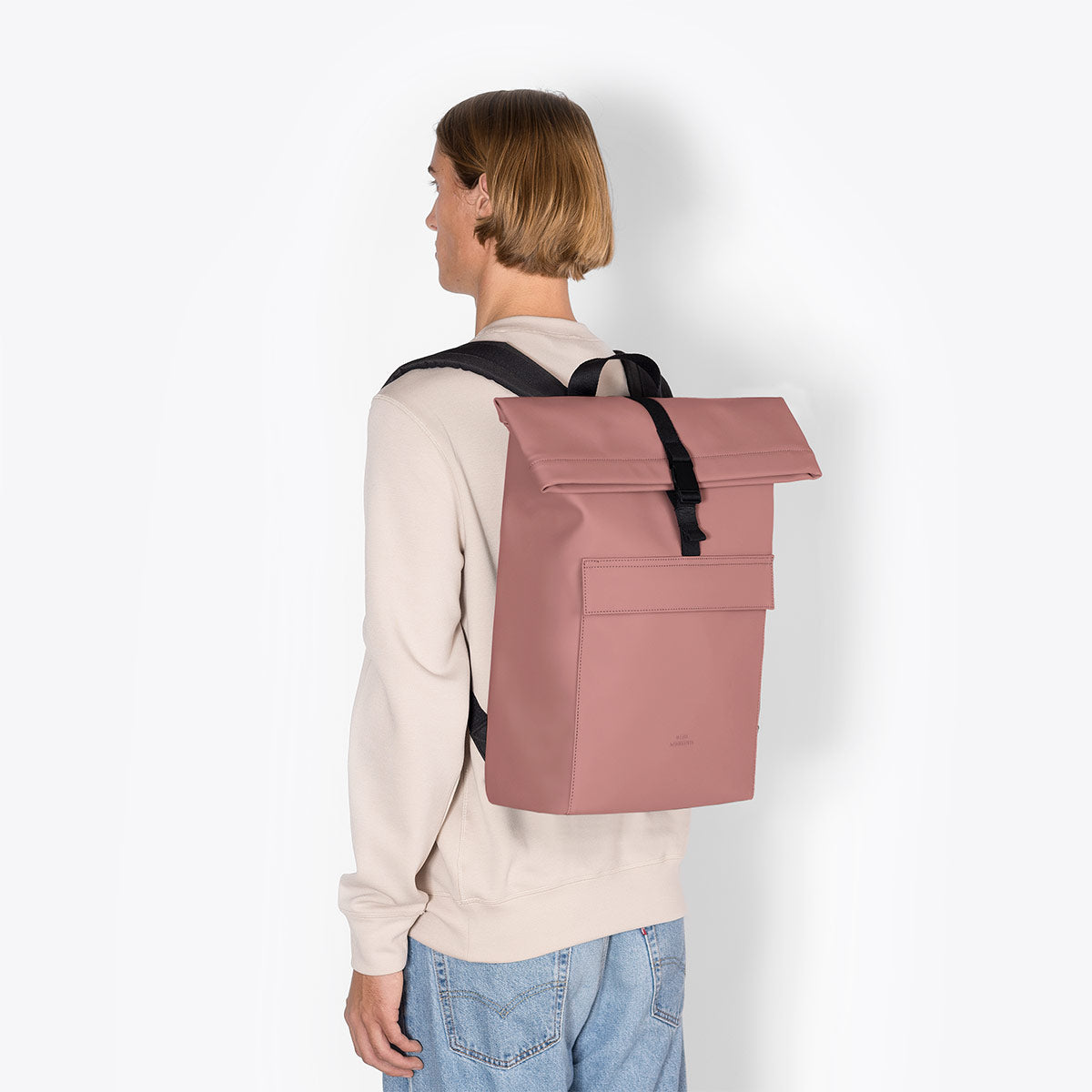 Jannik Roll-Top Backpack - Dark Rose / Medium