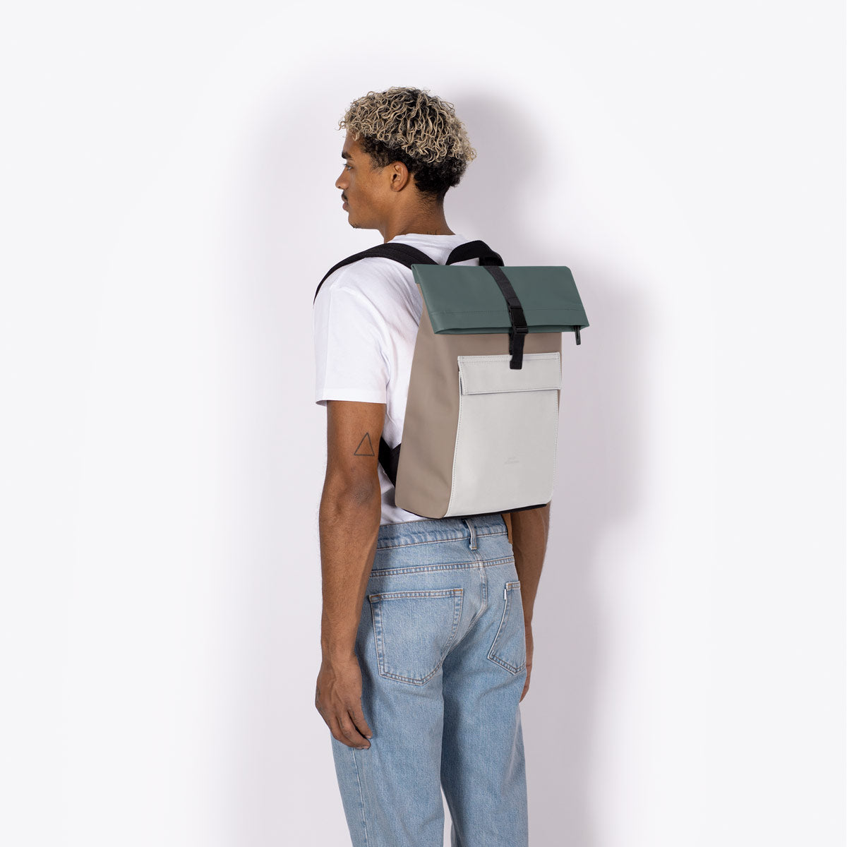 Jannik Roll-Top Backpack - Dark Sand - Glacier Grey / Mini