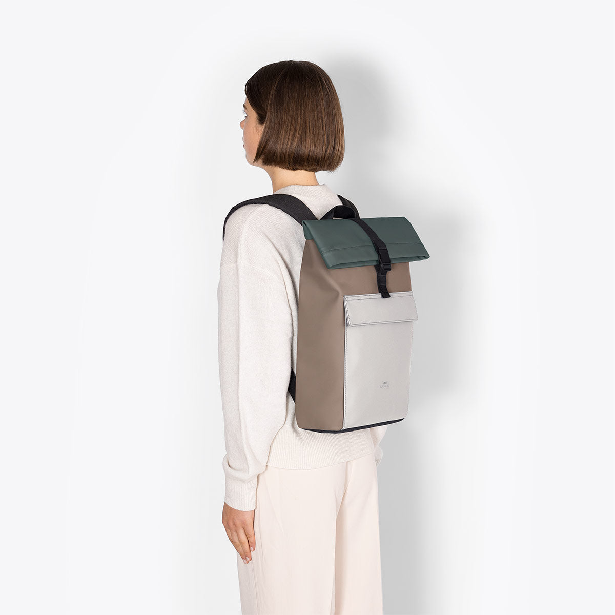 Jannik Roll-Top Backpack - Dark Sand - Glacier Grey / Mini