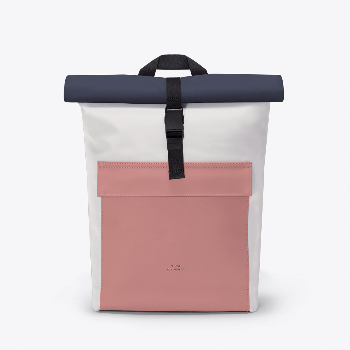 Jannik Roll-Top Backpack - Glacier Grey - Dark Rose / Mini