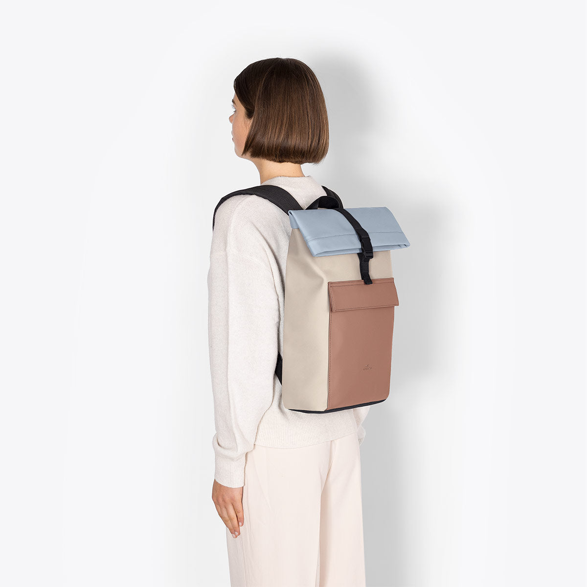 Jannik Roll-Top Backpack - Light Sand - Redwood / Mini