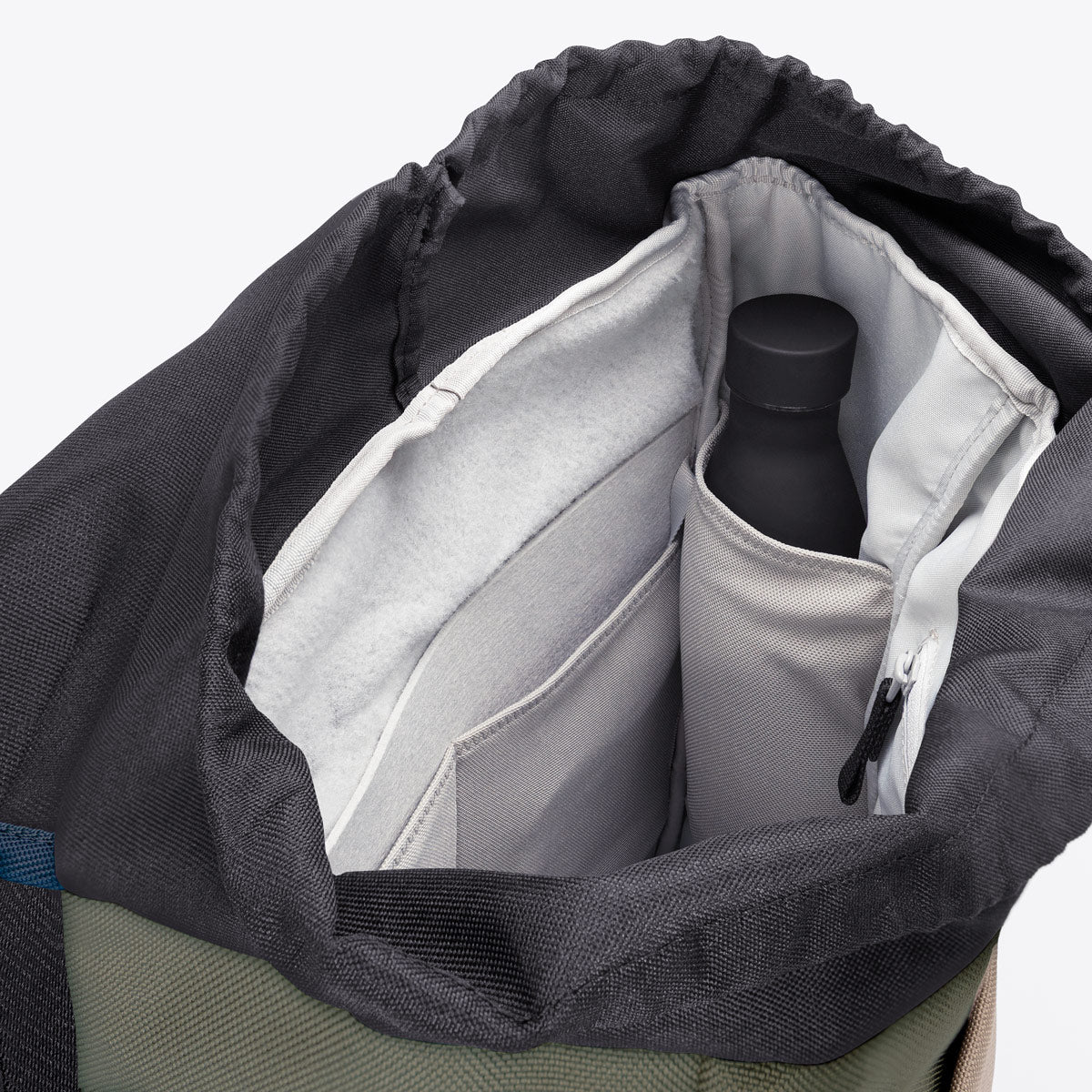 Stellan Flap-Top Backpack - Dark Navy - Dark Sand