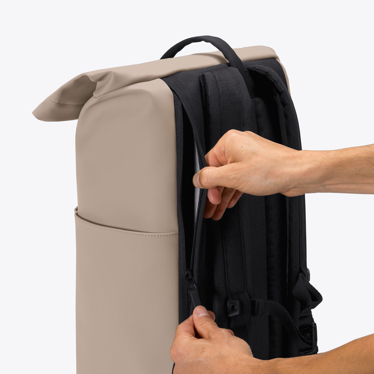 Yuto Roll-Top Backpack - Sand