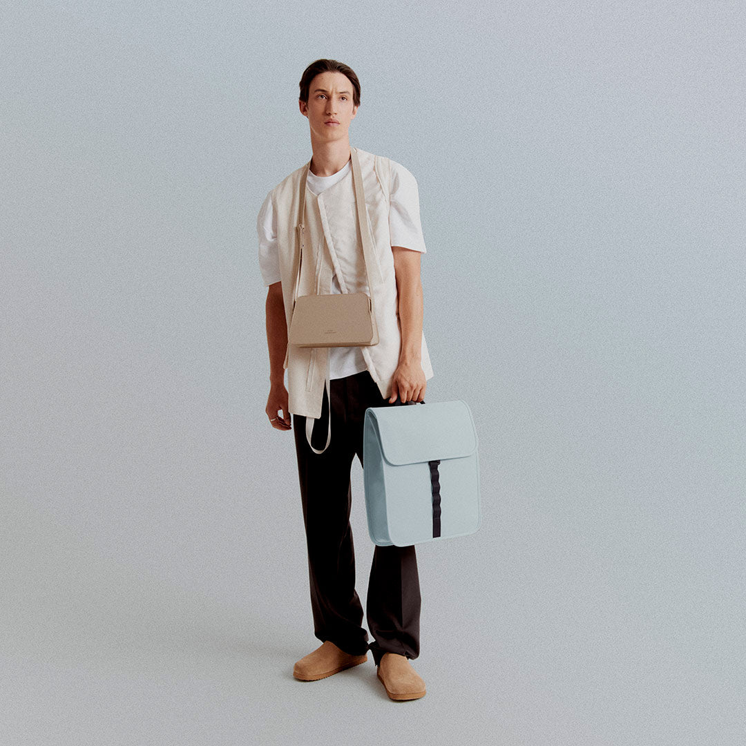 Kumo Flap-Top Backpack - Dusty Blue